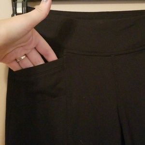 Athleta Wide Leg Yoga Pants With Pockets